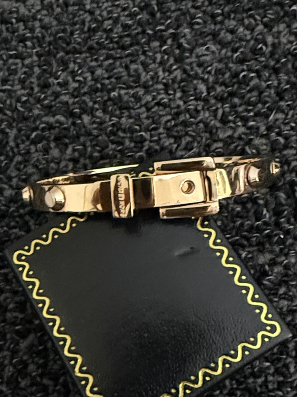 Michael Kors Gold-Tone Hinged Bracelet with Screw Accents